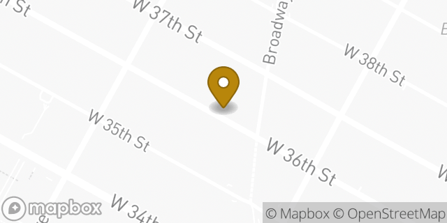 Map showing the location of The UPS Store in New York, NY 10018