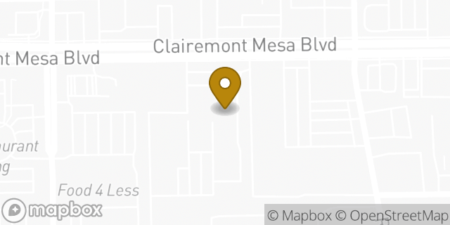 Map showing the location of Kearny Mesa Ford Parts in San Diego, CA 92111
