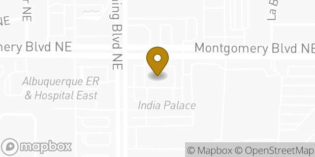 Map showing the location of Walgreens in Albuquerque, NM 87111