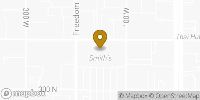 Map showing the location of ATM Kroger in Provo, UT 84601