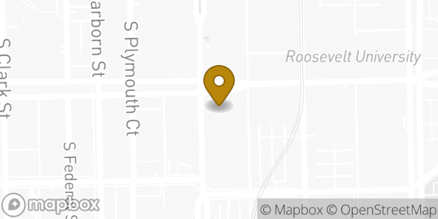 Map showing the location of Planet Fitness in Chicago, IL 60605