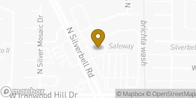 Map showing the location of Walgreens in Tucson, AZ 85745
