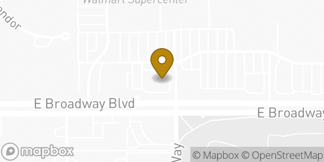 Map showing the location of Starbucks in Tucson, AZ 85716