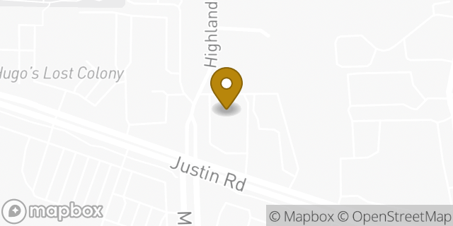 Map showing the location of Walgreens in Highland Village, TX