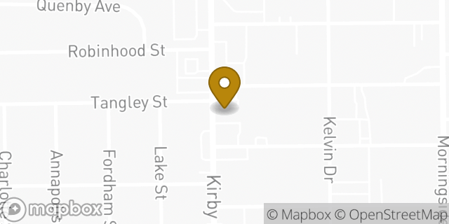 Map showing the location of Starbucks in Houston, TX 77005