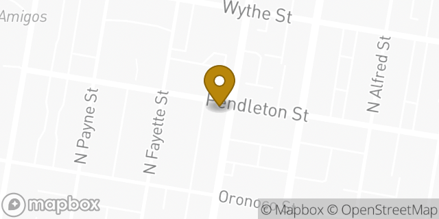 Map showing the location of Starbucks in Alexandria, VA 22314