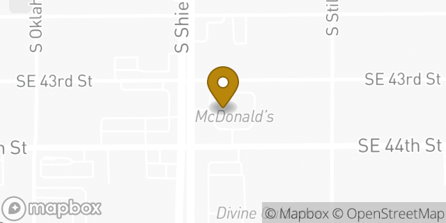 Map showing the location of McDonald's in Oklahoma City, OK 73129