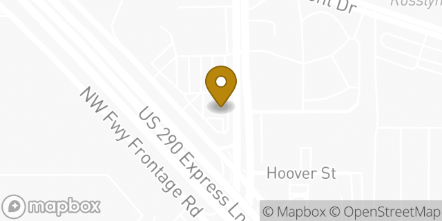 Map showing the location of Baskin-Robbins in Houston, TX 77092