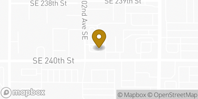 Map showing the location of Starbucks in Kent, WA 98031