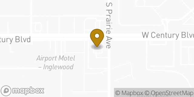 Map showing the location of Starbucks in Inglewood, CA 90304