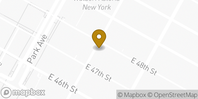 Map showing the location of Starbucks in New York, NY 10017