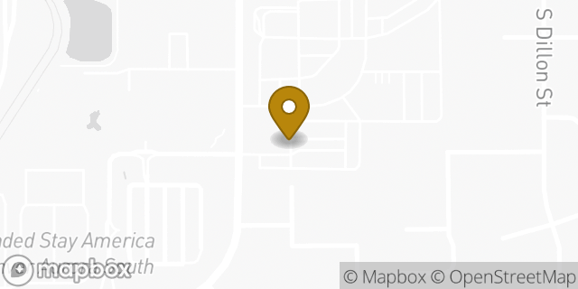 Map showing the location of Texas Roadhouse in Aurora, CO 80014