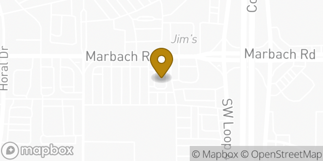 Map showing the location of Marbach & Loop 410 in San Antonio, TX 78227