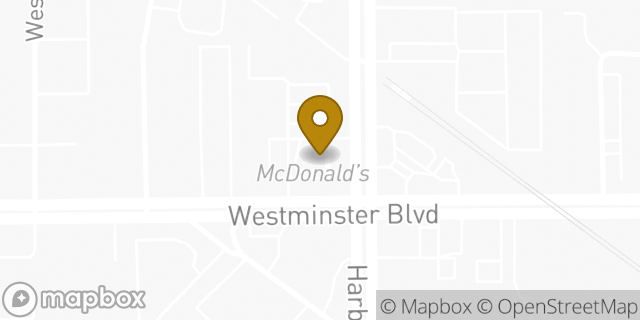 Map showing the location of McDonald's in Garden Grove, CA 92843