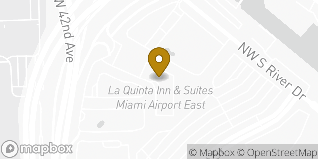 Map showing the location of La Quinta Inn & Suites Miami Airport East in Miami, FL 33142