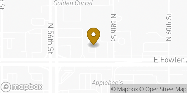 Map showing the location of Baskin-Robbins in Temple Terrace, FL 33617