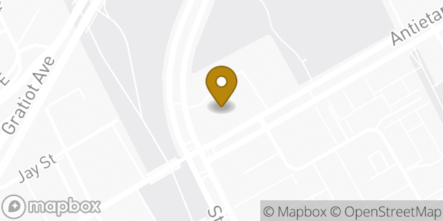 Map showing the location of Church of Christ Elmwood Park in Detroit, MI 48207