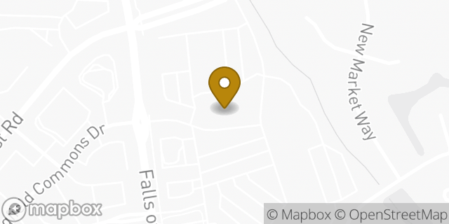 Map showing the location of Buffalo Wild Wings in Raleigh, NC 27609