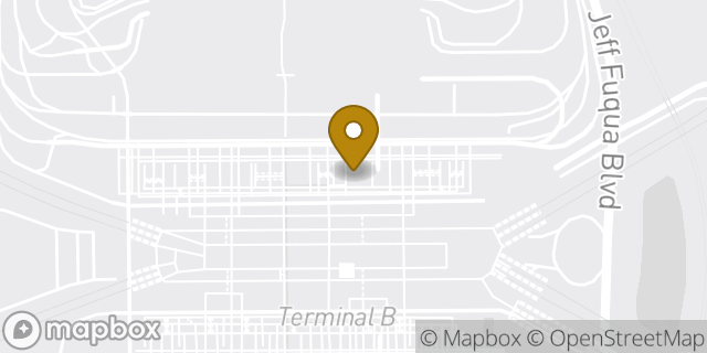 Map showing the location of Budget Rent A Car in Orlando, FL 32827