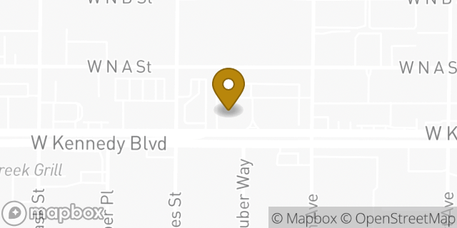 Map showing the location of Dunkin' in Tampa, FL 33609