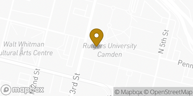 Map showing the location of Starbucks in Camden, NJ 08102