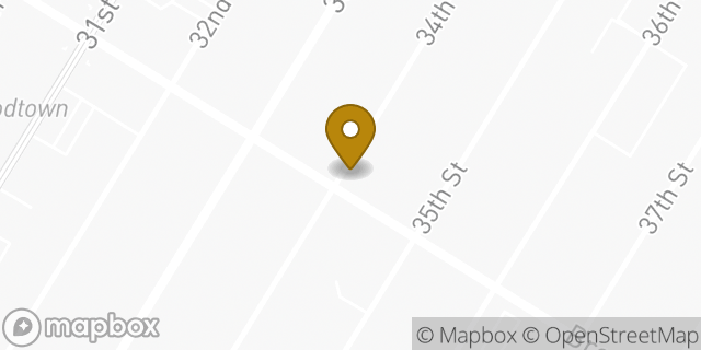Map showing the location of Dunkin' in Astoria, NY 11106