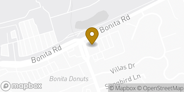 Map showing the location of Chase ATM in Bonita, CA 91902