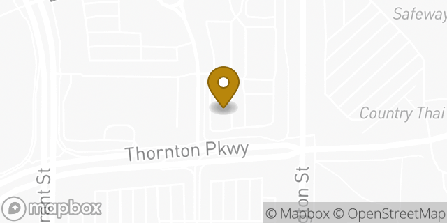 Map showing the location of Starbucks in Thornton, CO 80229