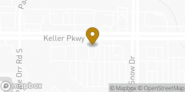 Map showing the location of Starbucks in Keller, TX 76248