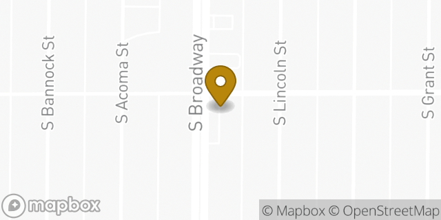 Map showing the location of 7-Eleven in Englewood, CO 80113