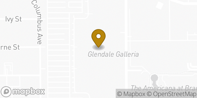 Map showing the location of Dunkin' in Glendale, CA 91210