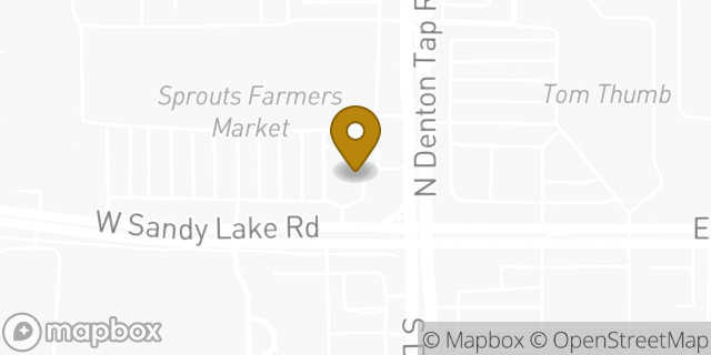 Map showing the location of 7-Eleven in Coppell, TX 75019