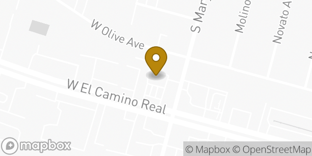 Map showing the location of 7-Eleven in Sunnyvale, CA 94087
