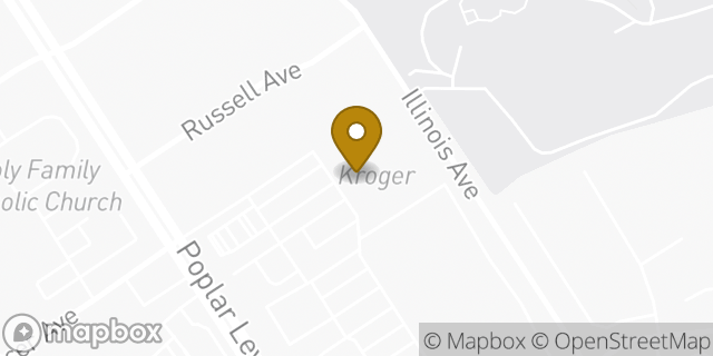Map showing the location of Kroger in Louisville, KY 40213