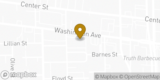 Map showing the location of Buffalo Wild Wings in Houston, TX 77007