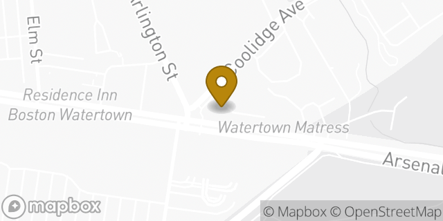 Map showing the location of Dunkin' in Watertown, MA 02472