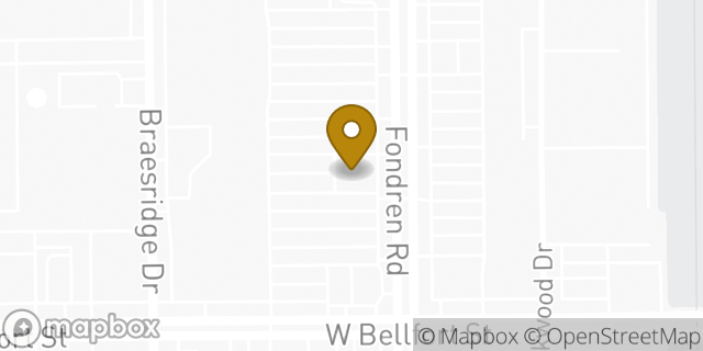 Map showing the location of Chase Bank in Houston, TX 77096