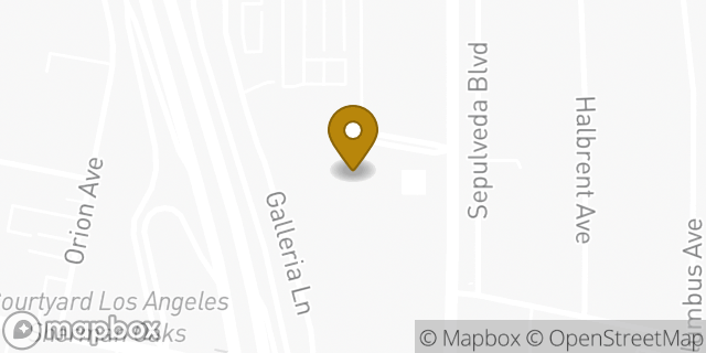 Map showing the location of Buffalo Wild Wings in Sherman Oaks, CA 91403