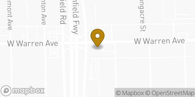 Map showing the location of Chase Bank in Detroit, MI 48228
