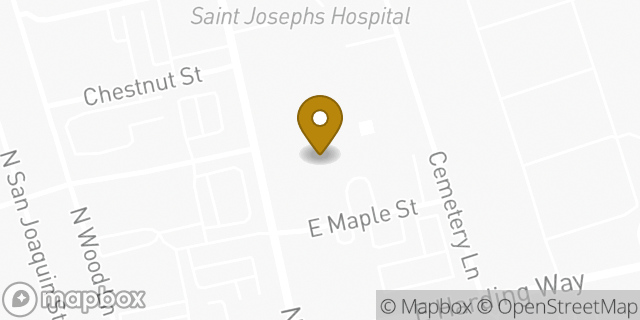 Map showing the location of Starbucks in Stockton, CA 95204