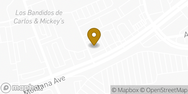 Map showing the location of Dunkin' in El Paso, TX 79925