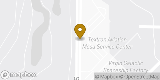 Map showing the location of Mesa - Mesa Service Center (Private Flights Only) in Mesa, AZ 85212