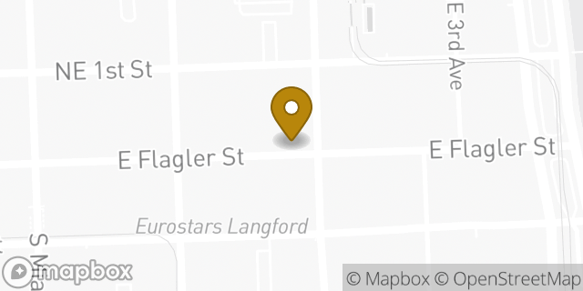 Map showing the location of The UPS Store in Miami, FL 33131