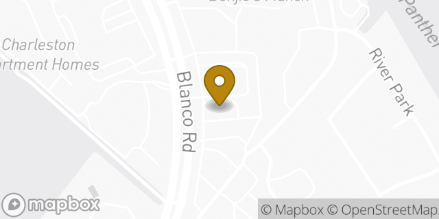 Map showing the location of Blanco & Bitters in San Antonio, TX 78216