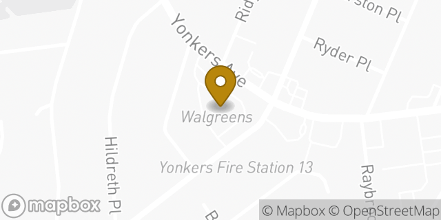 Map showing the location of Walgreens in Yonkers, NY 10704