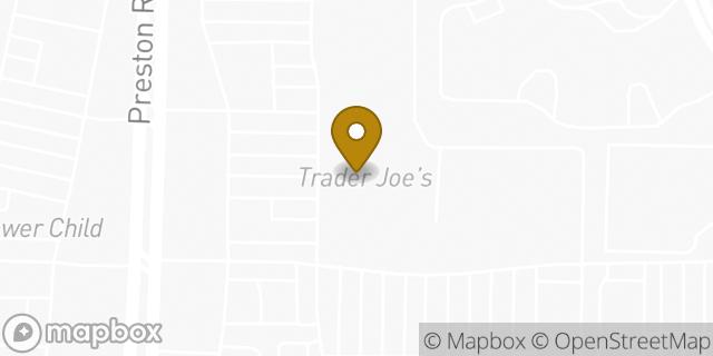 Map showing the location of Trader Joe's in Plano, TX 75093