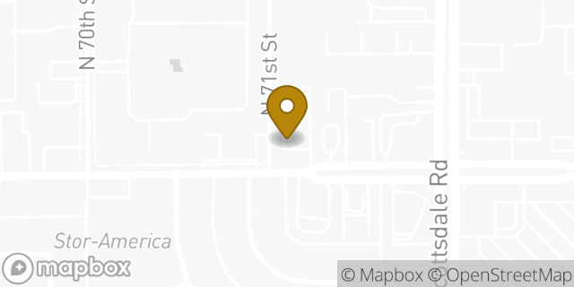 Map showing the location of E Thomas Rd & N Scottsdale Rd in Scottsdale, AZ 85251