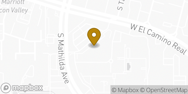 Map showing the location of Trader Joe's in Sunnyvale, CA 94087