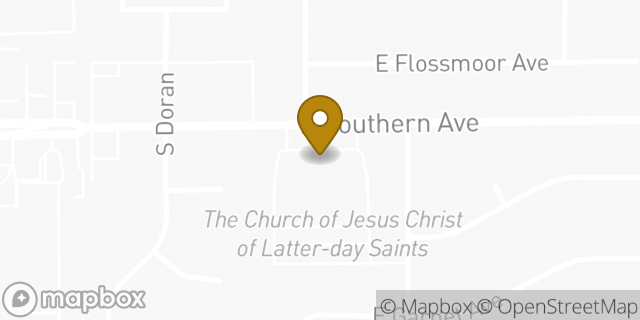 Map showing the location of The Church of Jesus Christ of Latter-day Saints in Mesa, AZ 85204