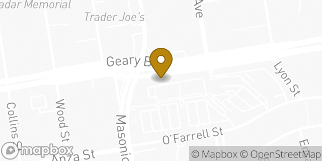 Map showing the location of Target in San Francisco, CA 94118